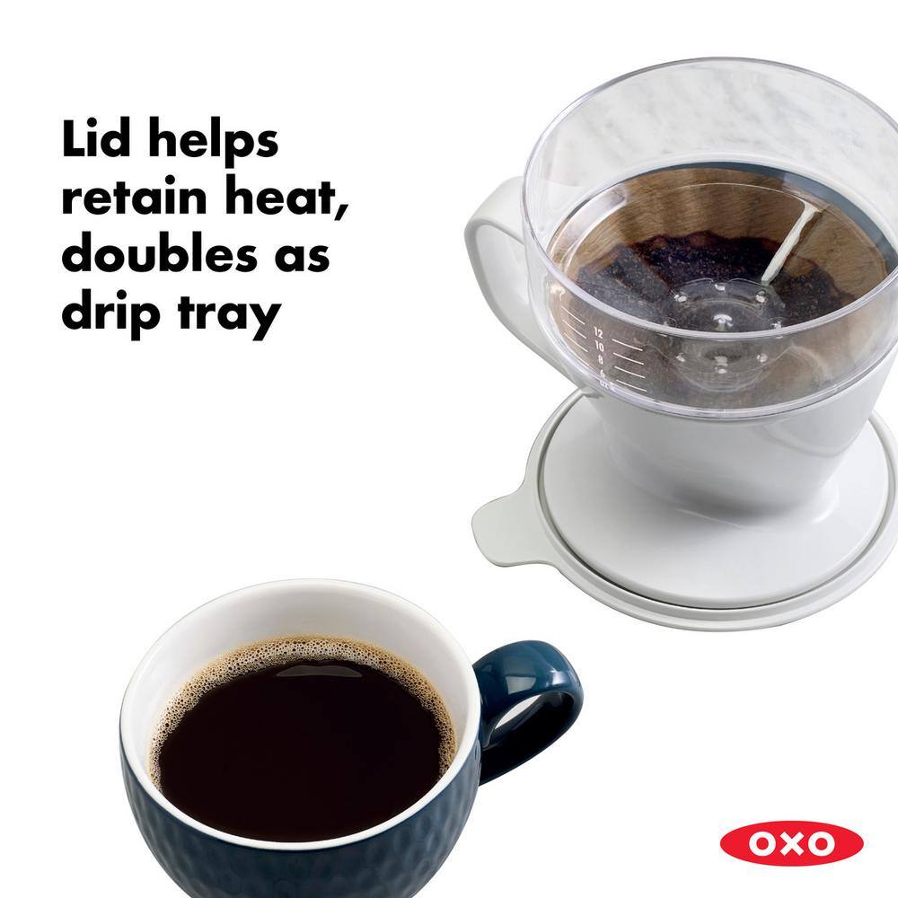 OXO Good Grips 1.5-Cup White Pour-Over Coffee Maker 11180100