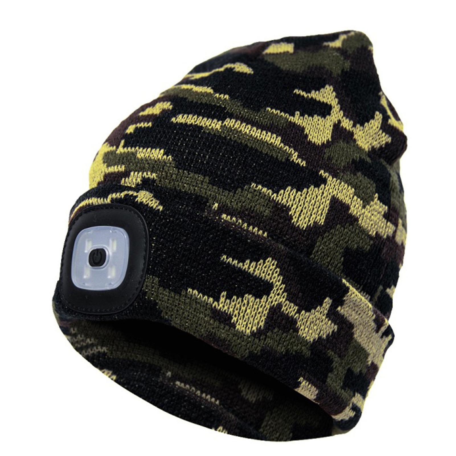 Usb Interface Sport Knitting Hat Lamp Autumn Winter Season Outdoor Sport Fishing Riding Keep Warm Hat Color Separation