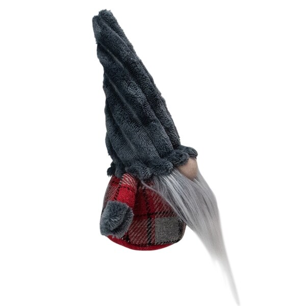 Plush Plaid Standing Christmas Gnome