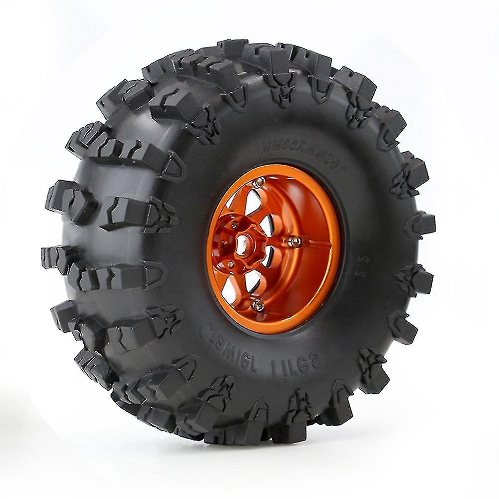 4pcs 150mm Metal 2.2 Beadlock Wheel Rim Tire Set For 1/10 Rc Crawler Car Axial Scx10 Wraith Capra T