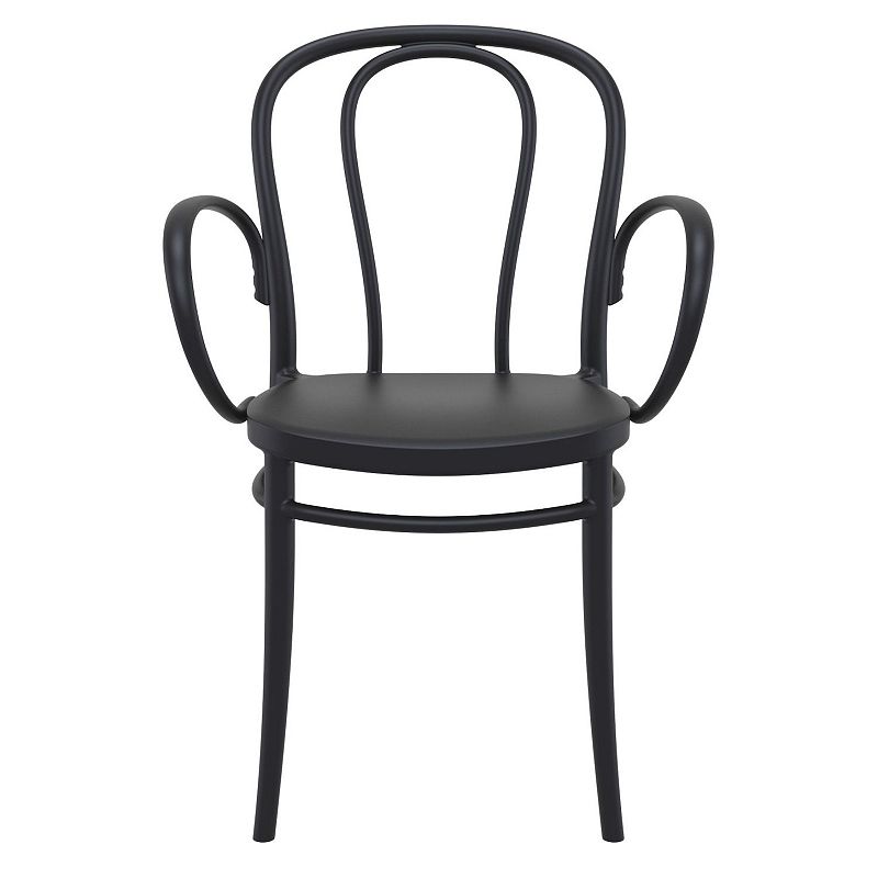 33.5 Black Stackable Patio XL Dining Armchair