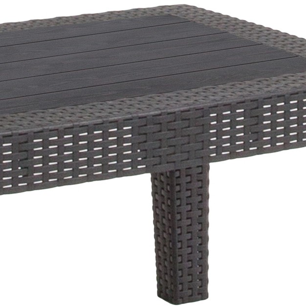 Emma And Oliver Outdoor Rattan Coffee Table