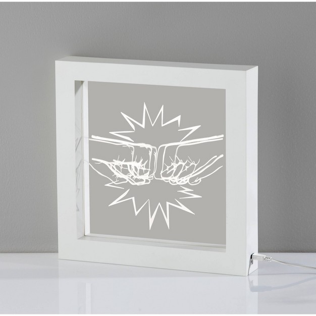 Fist Bump Video Light Box White Adesso