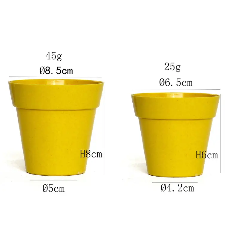 2022 Garden Supplies Pots Biodegradable Plant Fiber Flower Pots and Planters Melamine Nursery Pots