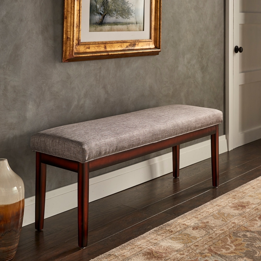 Hawthorne Upholstered Espresso Finish Bench by iNSPIRE Q Bold