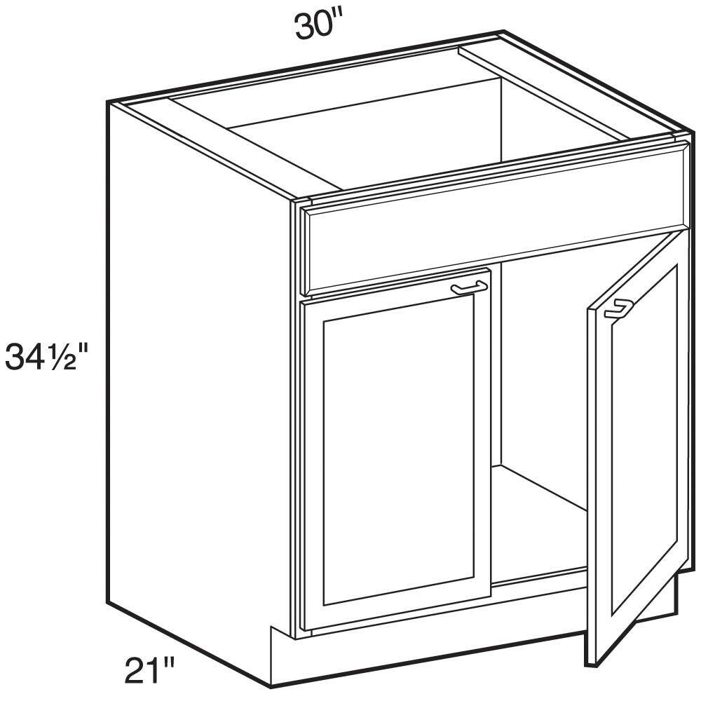 Home Decorators Collection Franklin Assembled 30 x 34.5 x 21 in. Plywood Shaker Vanity Sink Base Cabinet Soft Close in Stained Manganite VSB3021-FMG