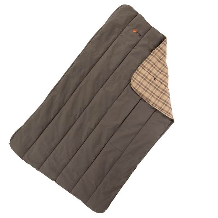 Kodiak Canvas Regular Booster Quilt  Brown  Brown 56in x 85in