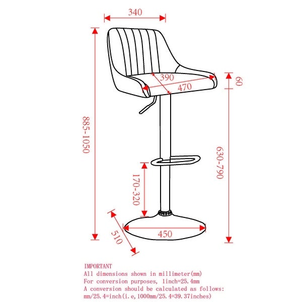 Set of 2 Modern Fabric and Metal Adjustable Air-Lift Stool with Swivel