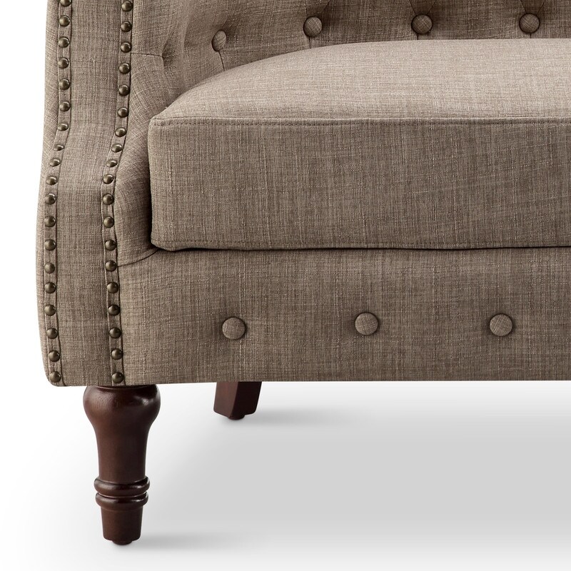 Rosevera Three Piece Living Room Tufted Sofa Set  Chesterfield