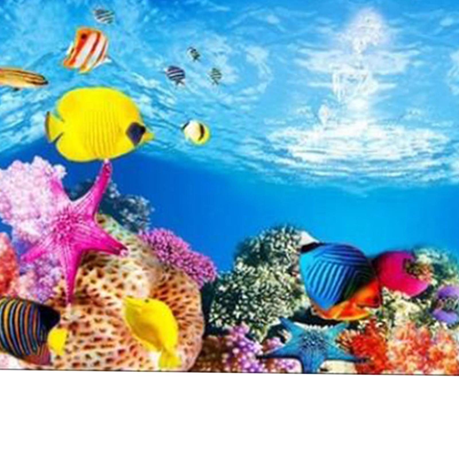 Aquarium Background Poster Fish Tank Decoration Landscape - Multicolor， 30x52cm