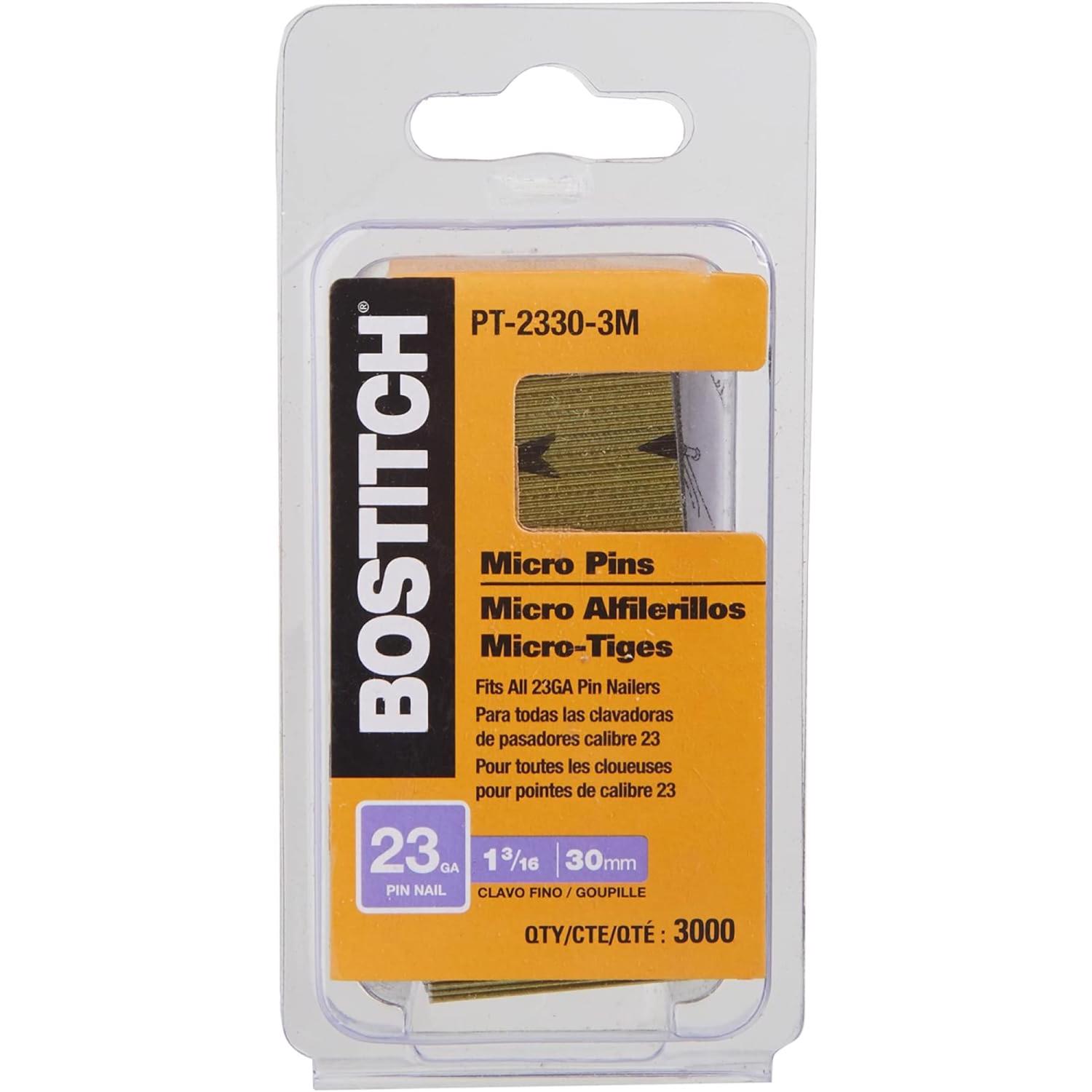 Bostitch 1-3/16 in. 23 Ga. Paper Strip Coated Pin Nails 3，000 pk