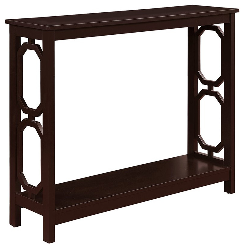 Convenience Concepts Omega Console Table in Espresso Wood Finish   Transitional   Console Tables   by Homesquare  Houzz