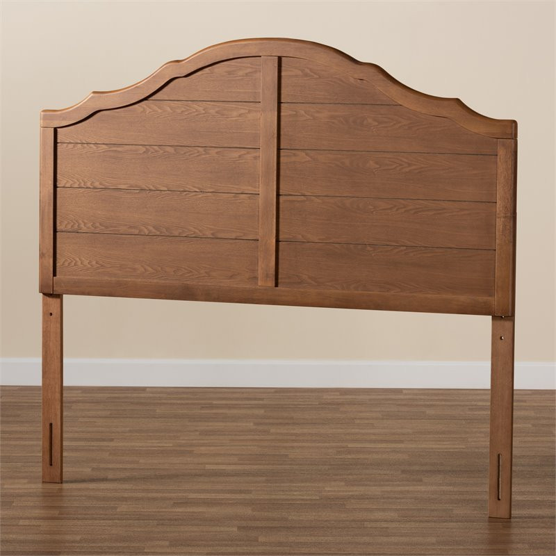 Baxton Studio Clive Vintage Walnut Finished Wood Full Size Headboard   Transitional   Headboards   by Homesquare  Houzz