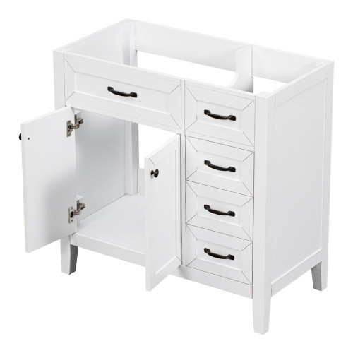 36 Bathroom Vanity with Sink Combo  White Bathroo...