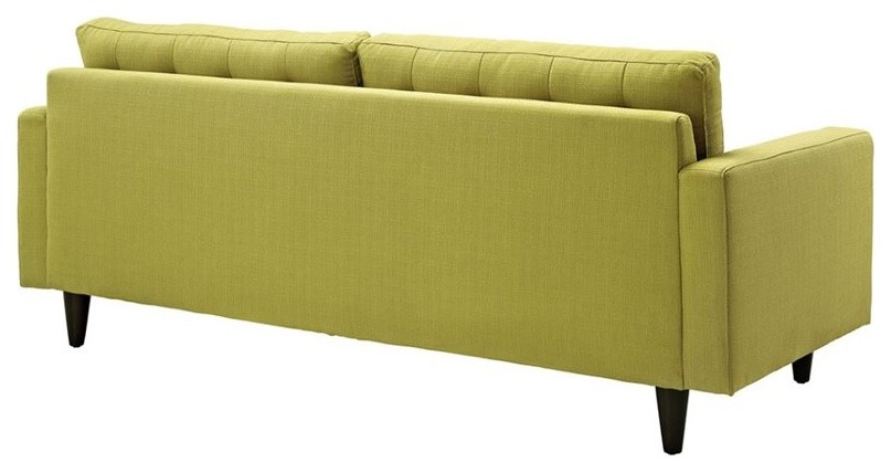 Modway Empress Modern Fabric 2 Piece Sofa Set in Wheatgrass Green   Midcentury   Living Room Furniture Sets   by Homesquare  Houzz