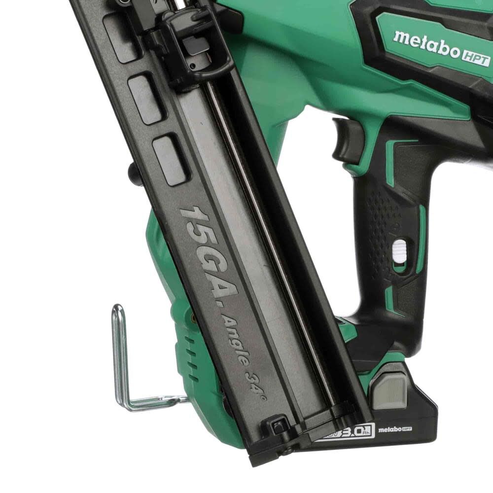 Metabo HPT 2-1/2 In. 18V Brushless Lithium Ion 15 Gauge Angled Finish Nailer NT1865DMASM from Metabo HPT