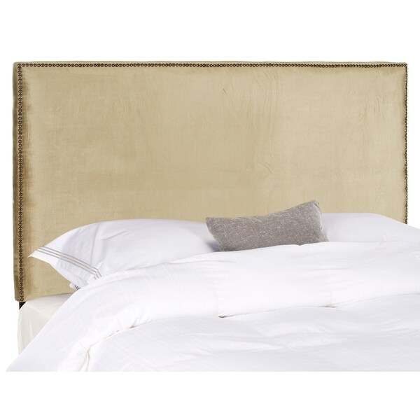 SAFAVIEH Sydney Antique Sage Upholstered Headboard - Brass Nailhead - - 7402062