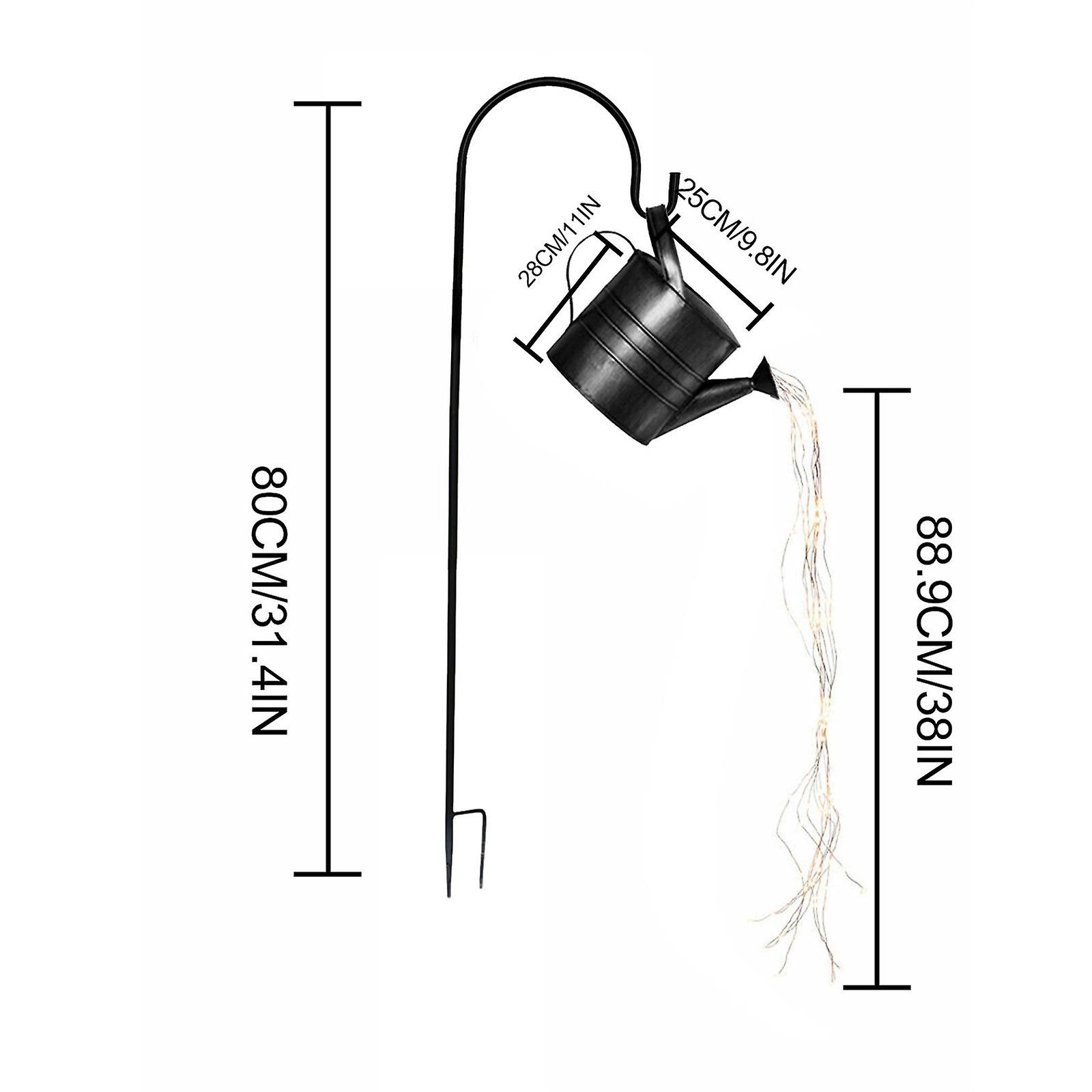 Solar Shower Garden Art Light Decoration Outdoor Garden Lawn Light Kettle Light