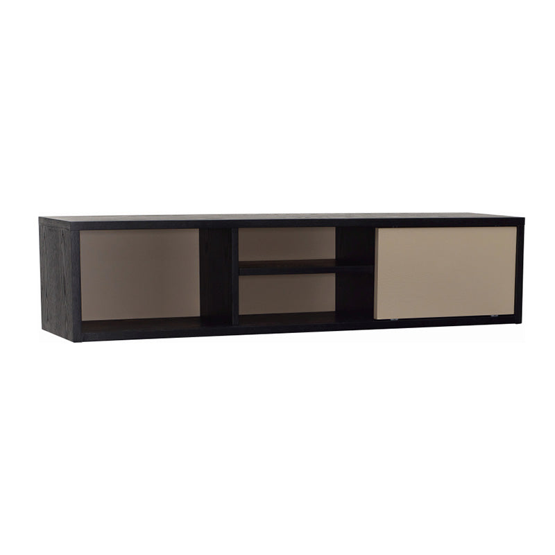 Mabon Wall Mount Shelf Storage Unit - Black & Taupe