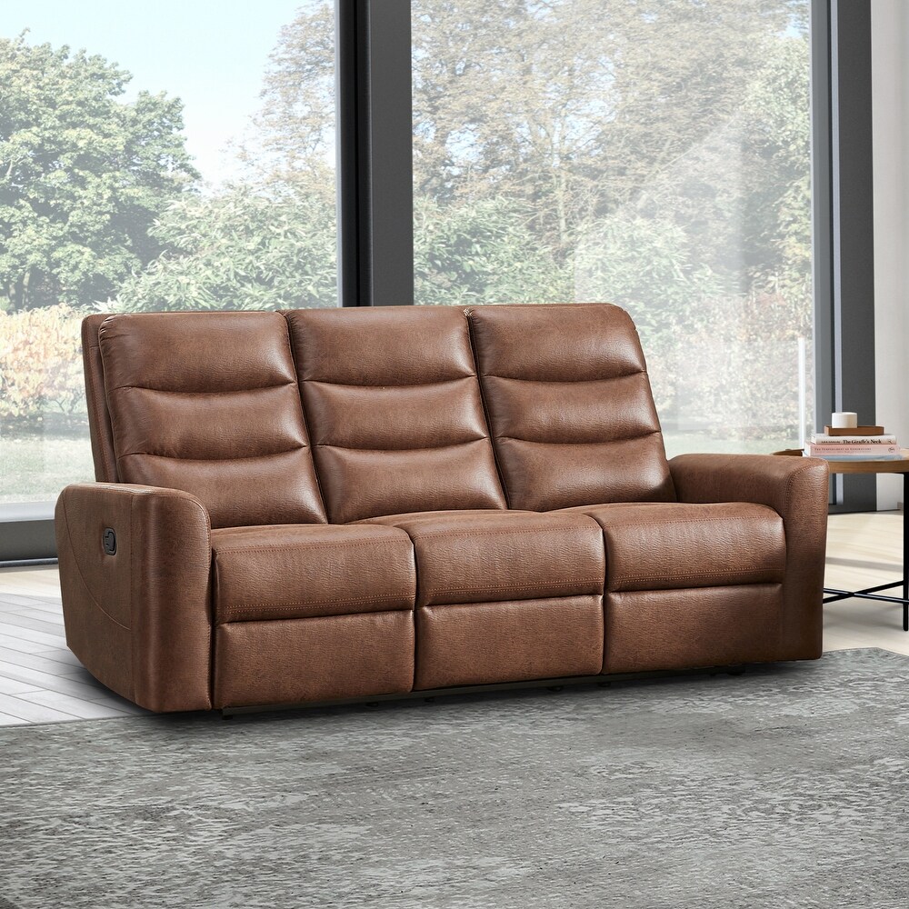 Abbyson Ford Fabric Manual Reclining Sofa