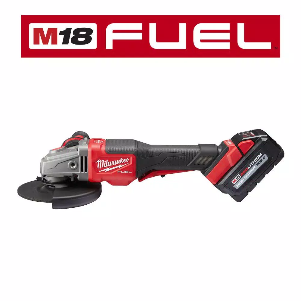 Milwaukee M18 FUEL 18-Volt Lithium-Ion Brushless Cordless 4-1/2 in./6 in. Grinder with Paddle Switch Kit and Two 6.0 Ah Battery and#8211; XDC Depot