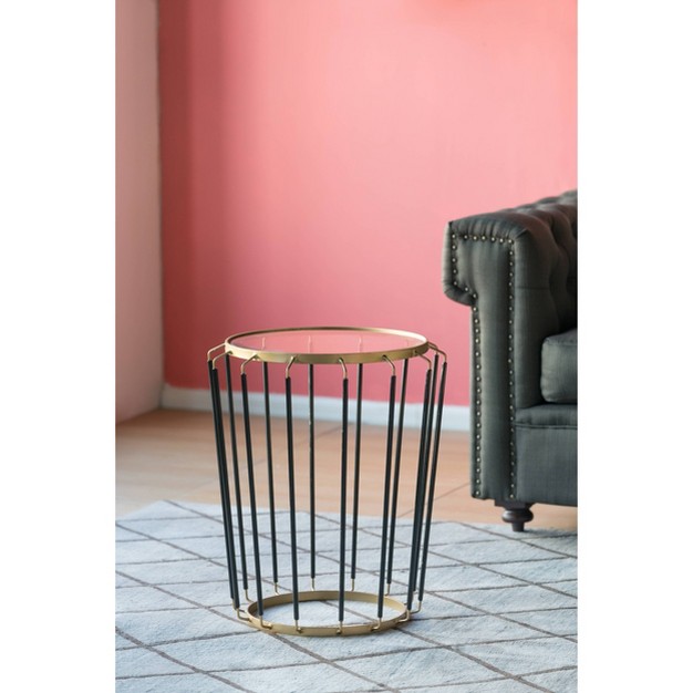 Winnie Occasion Accent Table Black gold A amp b Home