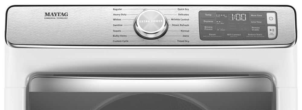 Maytag MED8630HW Smart Front Load Electric Dryer With Extra Power And Advanced Moisture Sensing With Industry-Exclusive Extra Moisture Sensor - 7.3 Cu. Ft.