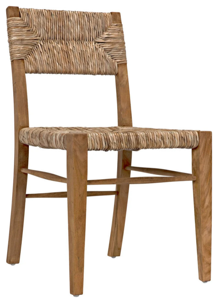 Lester Chair  Teak With Woven Set of 2   Modern   Dining Chairs   by Rustic Home Furniture Deco  Houzz