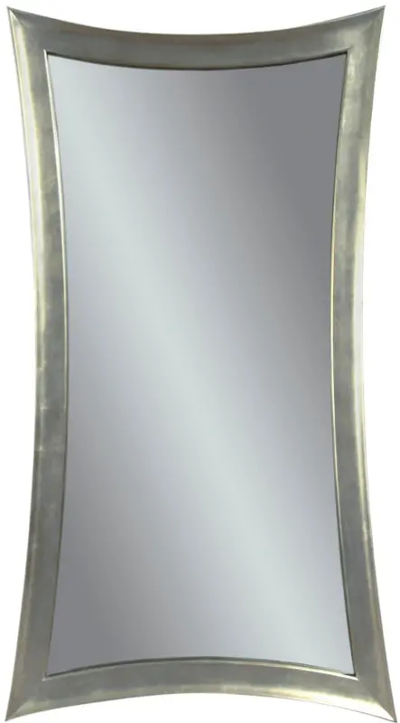 Hour Glass Shaped Silver Leaner Mirror