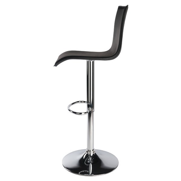 Bar stool，Wood Spectrum High Back Adjustable Swivel Stool， Black and Chrome Finish