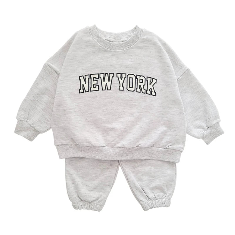 2024 Baby Romper INS 0-12M Newborn Infant Baby Boy Girl Romper Cute New York Letter Long Sleeve Jumpsuit Playsuit Clothing