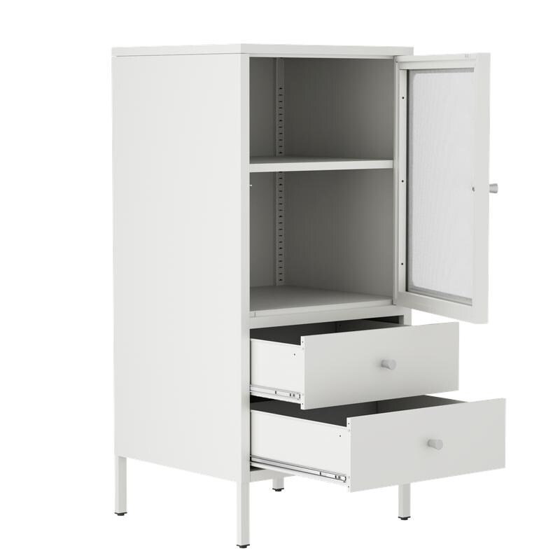 Free Standing Metal Storage with 1 Doors   2 Drawers for Bathroom