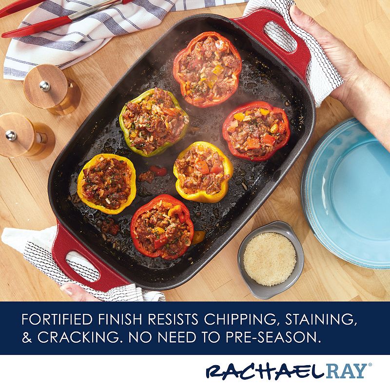 Rachael Ray NITRO 9 x 13 Cast-Iron Roasting Pan