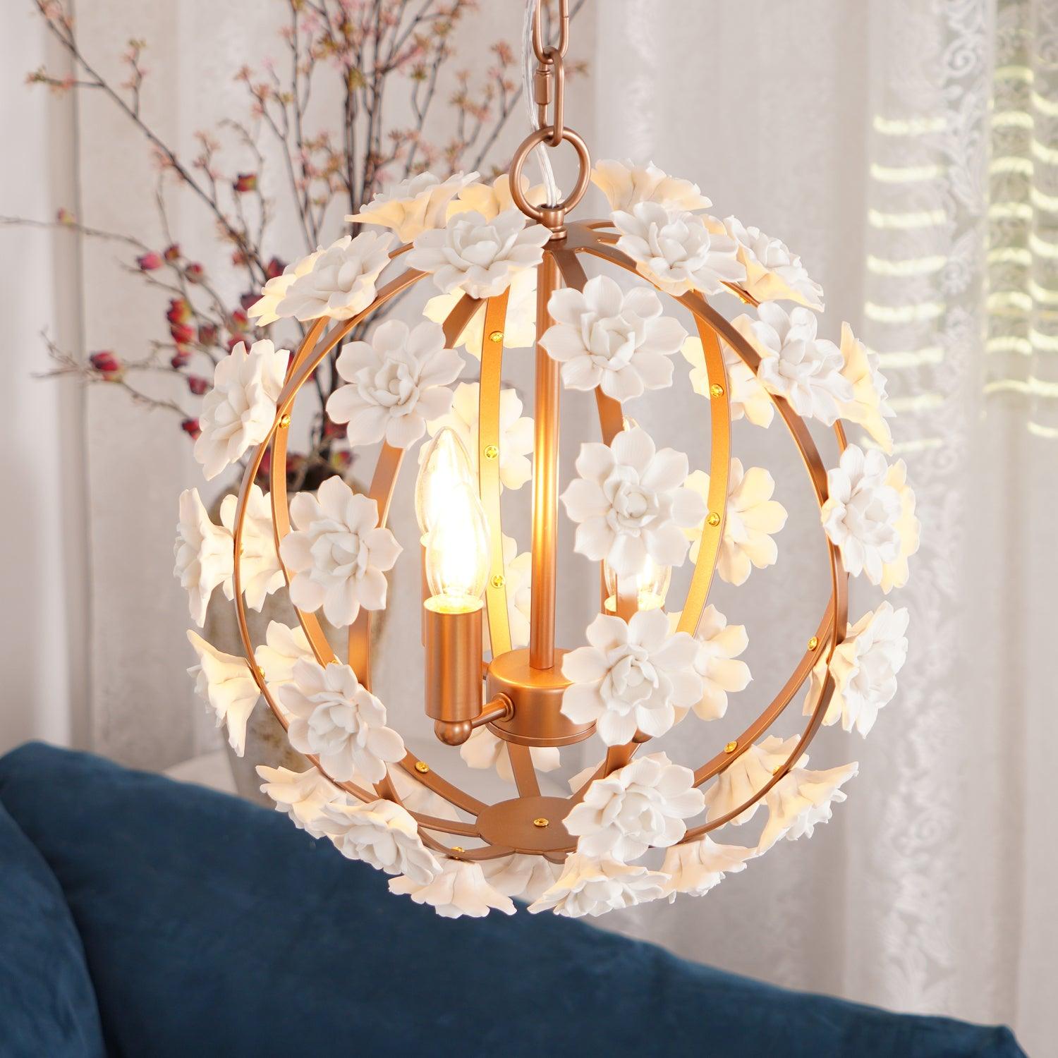 Bianca Floral Orb Chandelier