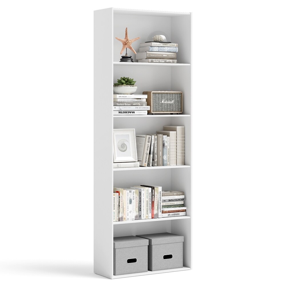 5 Shelf Storage Bookcase Modern Multi Functional Display Cabinet Furniture   23.5\