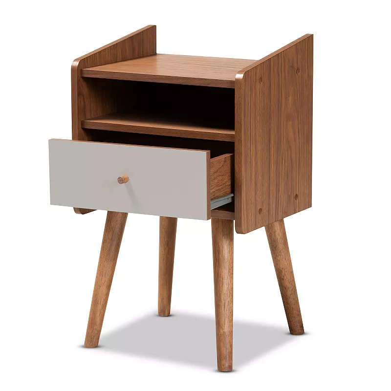 Baxton Studio Elario Nightstand Table