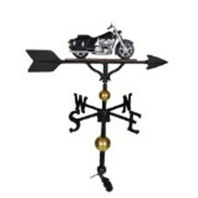 Montague Metal Products WV-318-BC 300 Series 32 In. Deluxe Black And Chrome Motorcycle Weathervane