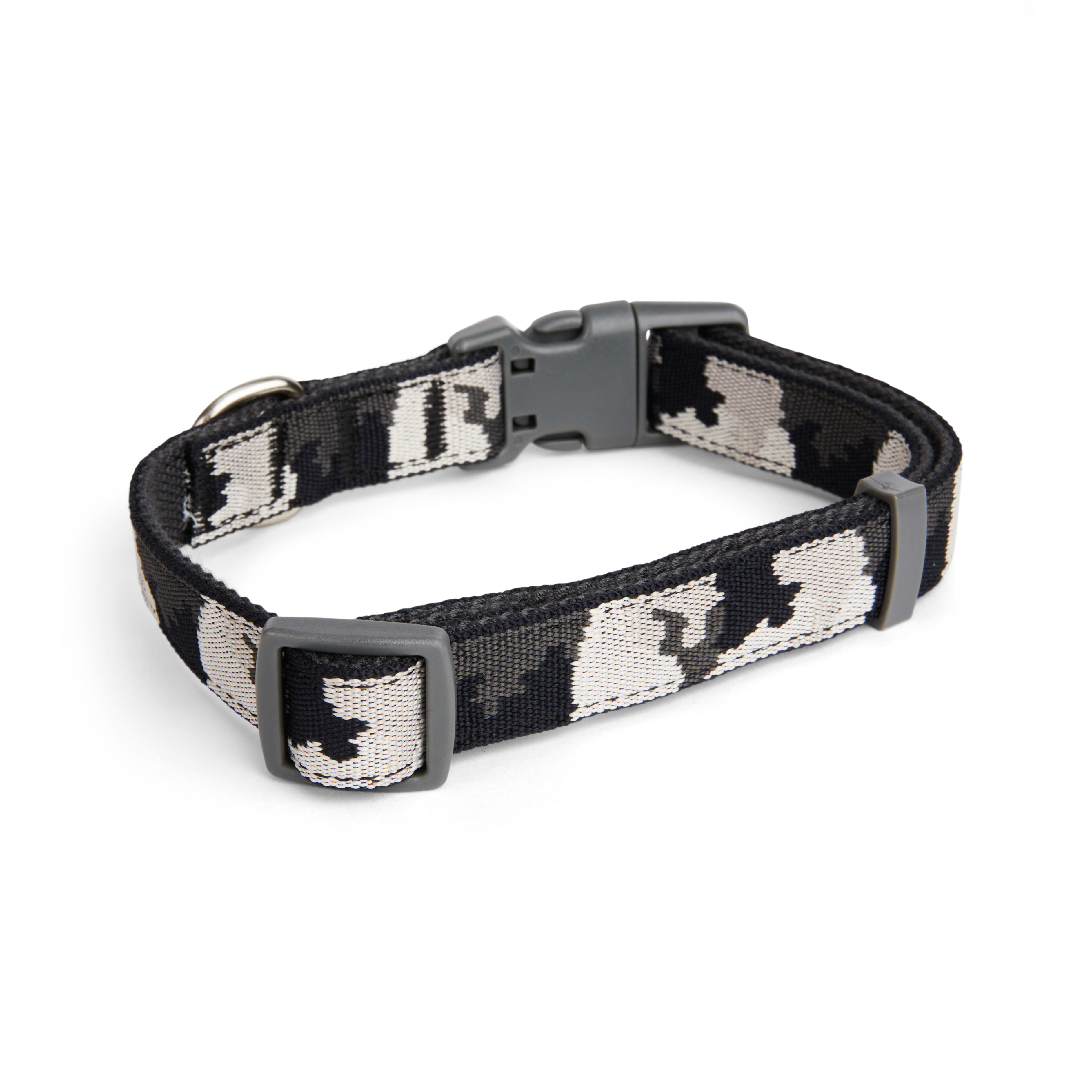 YOULY The Legend Black  White Camo Dog Collar， Small