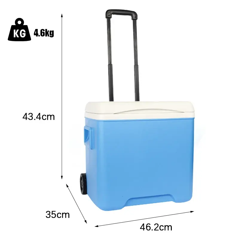 30L 30 Liter Portable Telescopic Rod Cooler Box With Wheels