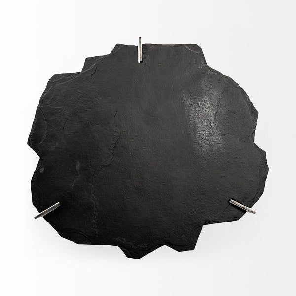 Shale I Black Slate Side Table