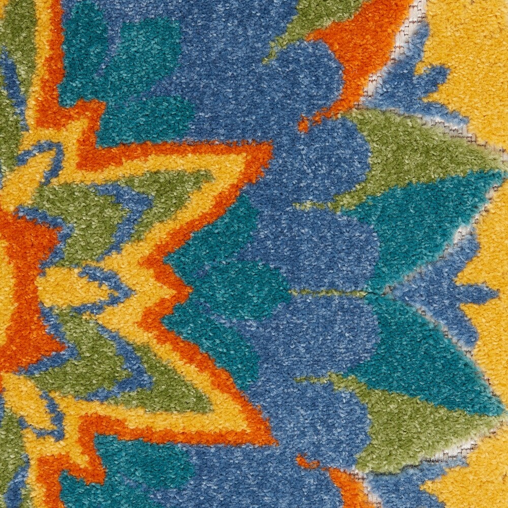 Nourison Aloha Modern Floral Vibrant Multicolored Indoor/Outdoor Area Rug