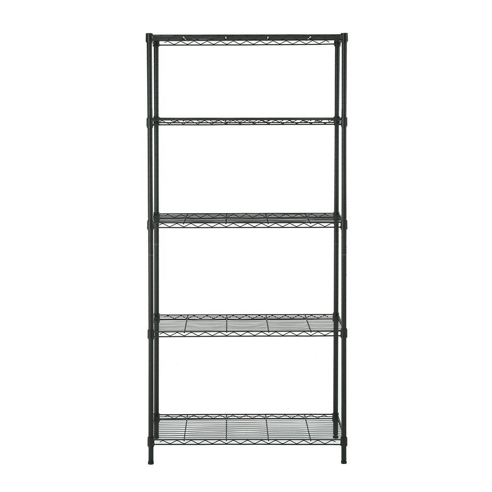 MZG Gray 5-Tier Steel Shelving (11.8 in. x 33.5 in. x 59 in.) 3085150OAG511SG