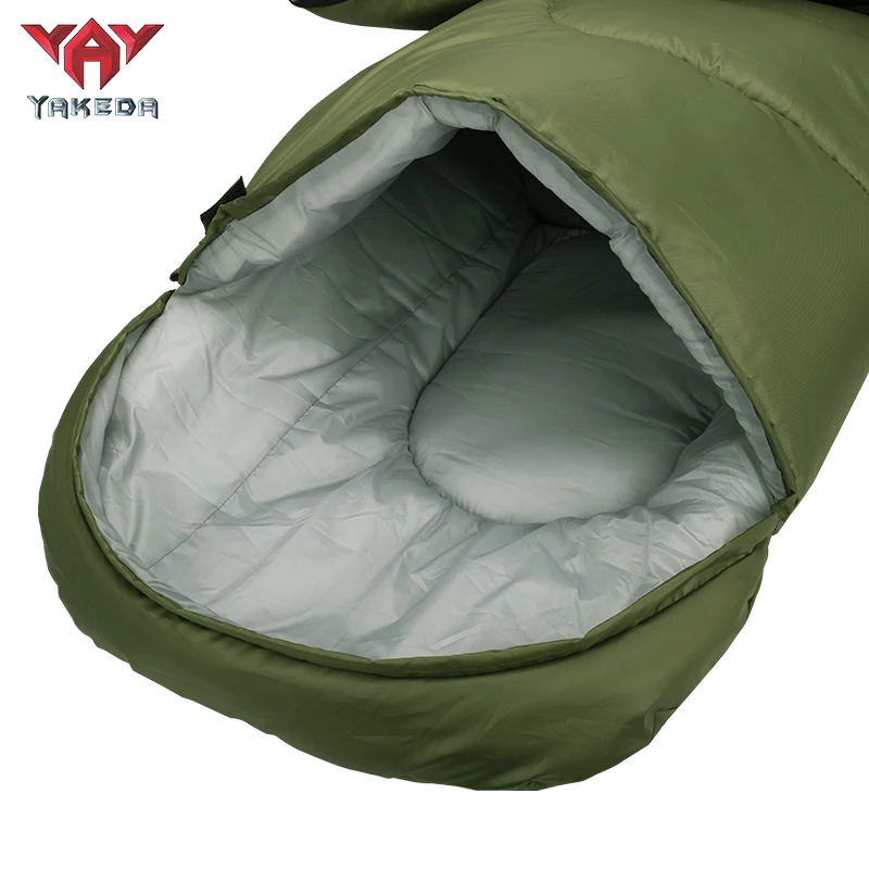 Yakeda Outdoor Camping Sleep Bag Waterproof  30 Degree Keep Warm Army green 3kg Tactical Gear Sleeping Bags