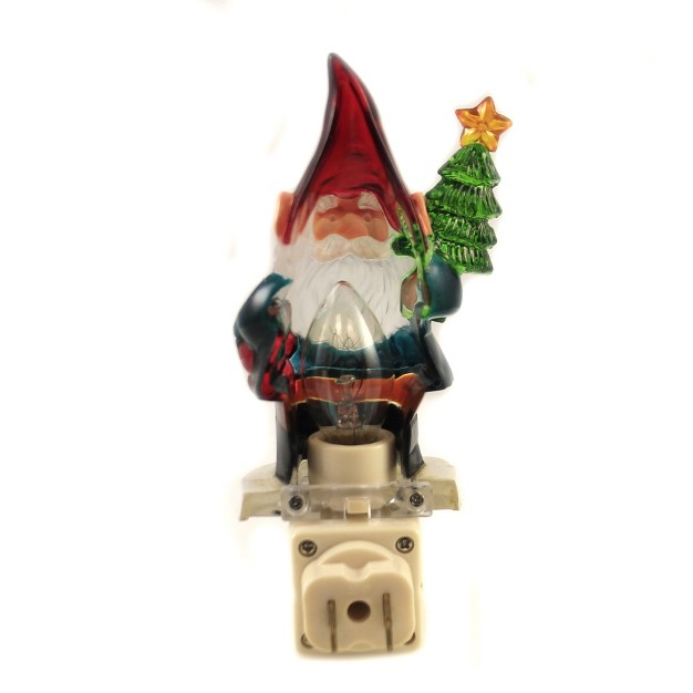 Christmas Bearded Gnome Night Light One Night Light 5 5 Inches Tree Star Mx178379 Acrylic Multicolored