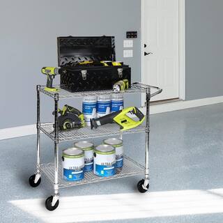 Seville Classics Industrial All-Purpose Utility Cart NSF Listed SHE18304BZ