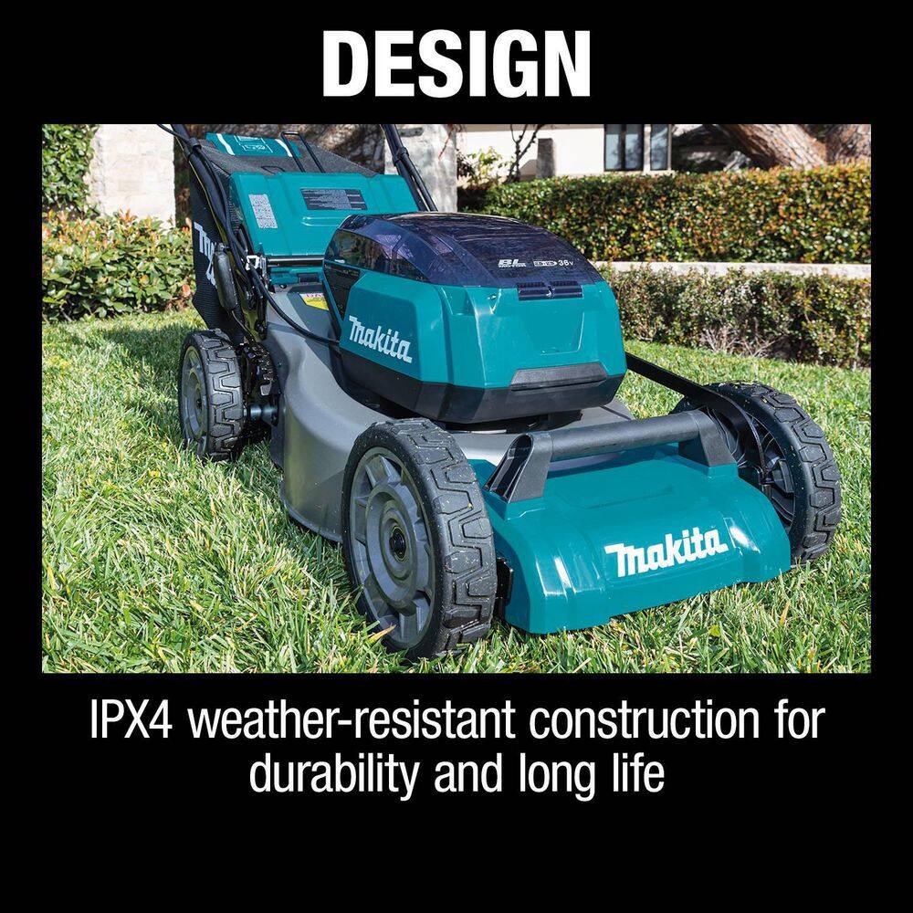 Makita 18 in. 18-Volt X2 (36V) LXT Lithium-Ion Cordless Walk Behind Self Propelled Lawn Mower Tool Only XML06Z