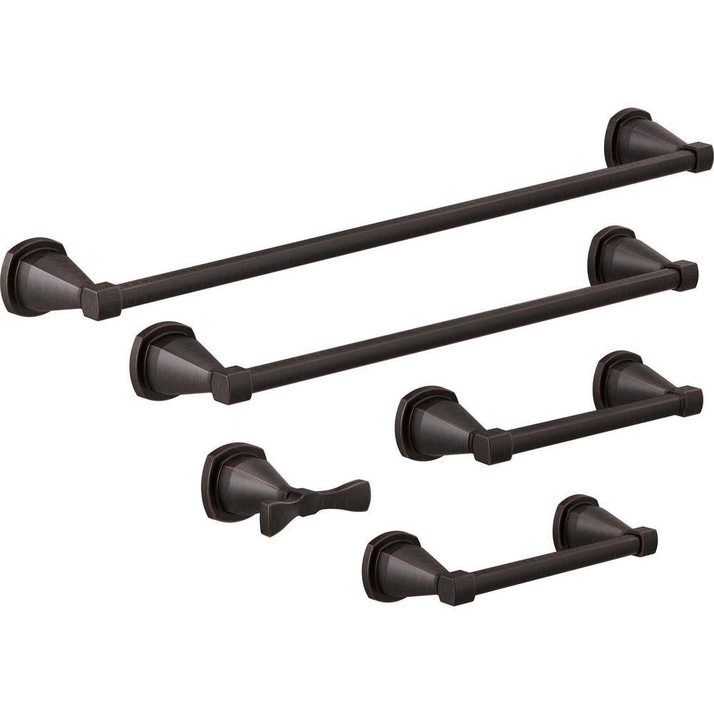 Delta Stryke Double Robe Hook in Venetian Bronze 77638-RB