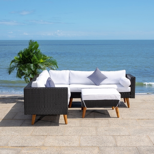 SAFAVIEH Outdoor Living Analon Outdoor Sectional Set