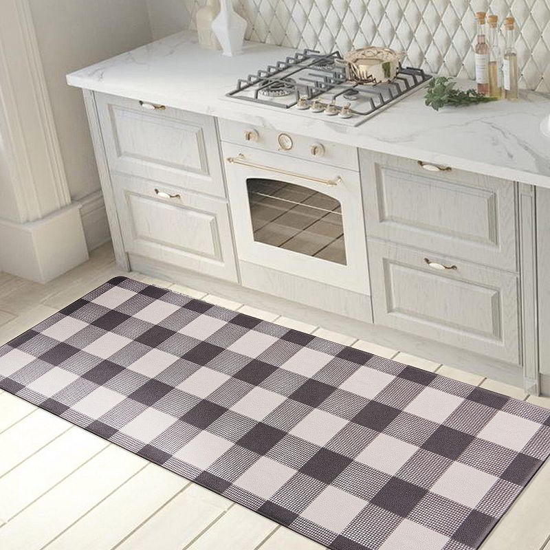 World Rug Gallery Checkered Plaid Anti-Fatigue Mat