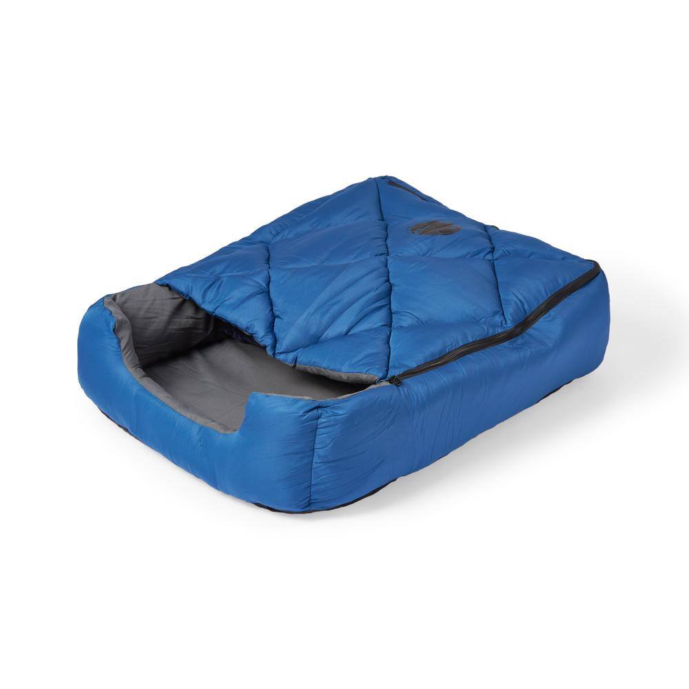 OmniCore Designs Pet Sleeping Bag with Zippered Cover and Insulation for IndoorOutdoor Use as Pet Beds or Pet Mats (SMBlue) 850008244162